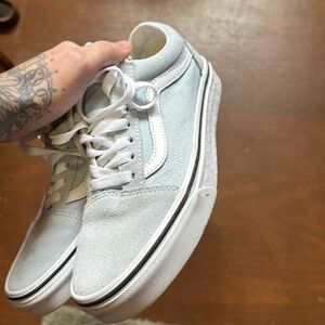 Light blue vans old skool